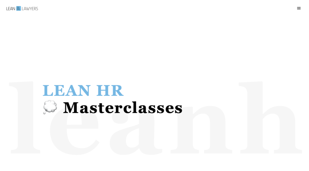 LEAN lanceert de LEAN HR Masterclasses